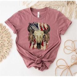 American Buffalo T-shirt, Buffalo Shirt, American Flag Top, Love Buffalo Tee, Pray Gift, National Park Shirt, Bison  T-s
