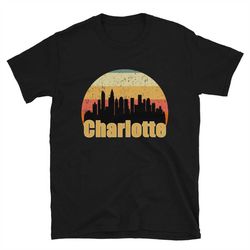 Charlotte Skyline Silhouette T-Shirt, Queen City Shirt, Hornets Nest Tee, Buzz City Shirt, Chi Town Shirt, Charlotte NC