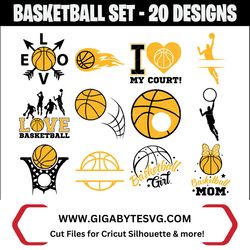 Basketball SVG Design- American Sport svg, png, dxf, eps Files