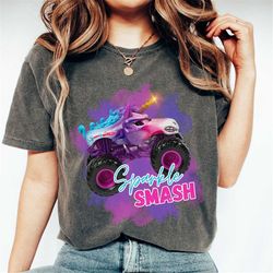 Sparkle Smash Monster Truck Shirt, Comfort Colors, Unicorn Monster Truck Shirt, Monster Truck Shirt, Monster Jam, Monste