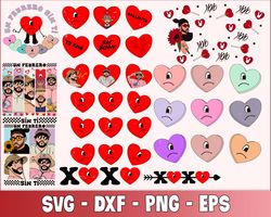 270 file Bad Bunny Valentine SVG bundle , Valentine day SVG bundle