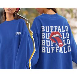 Buffalo Bill Football Sweatshirt \ T-Shirt, Vintage Style Buffalo Football