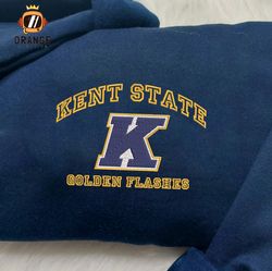 NCAA Kent State Golden Flashes Embroidered Sweatshirt, Kent State Embroidered Shirt, Embroidered Hoodie