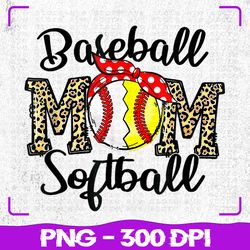 Bleached Softball Png, Baseball Mom Png,Leopard Tee Mother's Day Png, Mother's Day Png, Sublimation, PNG Files