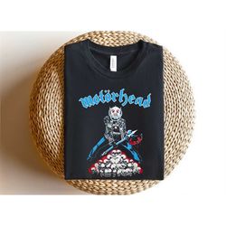 Motorhead Band of Skulls T Shirt, Rock n' Roll Shirt, Old School Rock T Shirt, Vintage T Shirt, Rock Music Shirt, Motorh