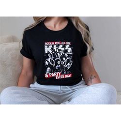 KISS Party All Nite Rock n' Roll T Shirt, Rock n' Roll Shirt, Old School Rock T Shirt, Vintage T Shirt, Rock Music Shirt
