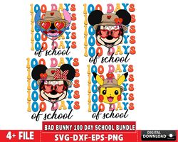 bad bunny 100 day school bundle svg