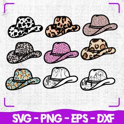 cowgirl hat, cowboy hat svg, cowgirl hat svg, western cow svg, png, eps, dxf, bachelorette svg, sublimation design