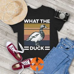 what the duck funny duck goose vintage t-shirt, duck shirt, funny duck shirt, duck goose shirt, gift tee for you and you