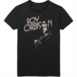 Roy Orbison Unisex T-Shirt: Guitar & Logo