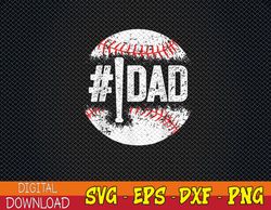 Baseball Number One Daddy Son Baseball Father's Day PNG, Digital Download