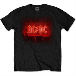 AC/DC Unisex T-Shirt: Dark Stage/Tracklist (Back Print)