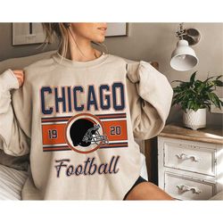 Chicago Football Crewneck Sweatshirt, Vintage Chicago Football Sweatshirt, Chicago Football Sweater, Chicago Sweatshirt,