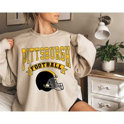 Vintage Pittsburgh Football Gift, Pittsburgh Football Sweatshirt, Pittsburgh Pennsylvania Football Sweater, Pittsburgh F