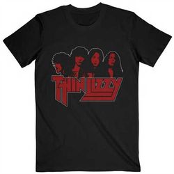 thin lizzy unisex t-shirt: band photo logo