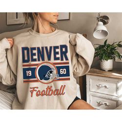 Vintage Denver Sweatshirt, Denver Football Sweatshirt, Denver Football Crewneck, Denver Football Shirt, Denver Crewneck