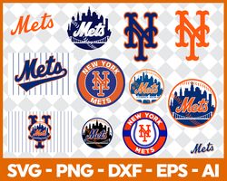 New York Mets Bundle Svg, Sport Svg, MLB svg, MLB Baseball Svg, MLB Bundle Svg File Cut Digital Download