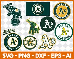 Oakland Athletics Bundle Svg, Sport Svg, MLB svg, MLB Baseball Svg, MLB Bundle Svg File Cut Digital Download