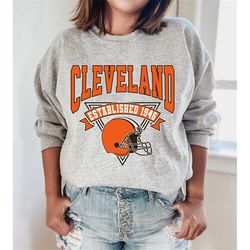 Cleveland Sweatshirt, Cleveland Fan Shirt, Cleveland Gift for Women, Cleveland Gift For Student, College Student Crewnec