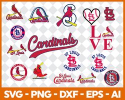 St Louis Cardinals Bundle Svg, Sport Svg, MLB svg, MLB Baseball Svg, MLB Bundle Svg File Cut Digital Download