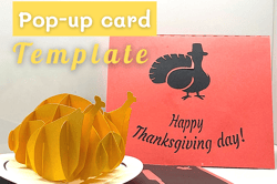 Thanksgiving pop-up card template | Thanksgiving pop up card svg | 3d thanksgiving cards | turkey svg | Paper Soul Craft