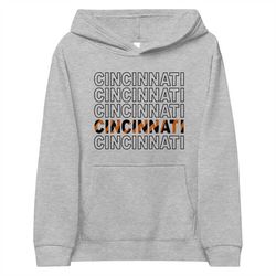 Youth Cincinnati Football Sweatshirt | Vintage Style | Youth Sweatshirt | Cincinnati Top | Retro Sunday Football Crewnec
