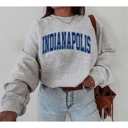 Indianapolis Football Crewneck Sweatshirt, Vintage Indianapolis Football Gift, Retro Indianapolis Football Sweatshirt, I