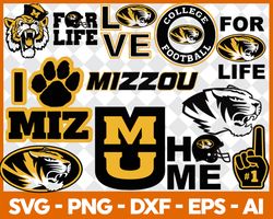Missouri Tigers Bundle NCAA Svg, Sport Svg, NCAA svg, American Football Svg, NCAA Bundle Svg File Cut Digital Download