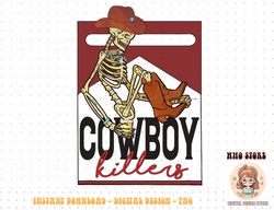 Western Cowboy vintage Punchy Cowboy Killers Skull Skeleton png