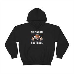 Cincinnati Football Hooded Sweatshirt, Vintage Style Cincinnati Football Hoodie, Cincinnati Sweatshirt, Cincinnati Ohio