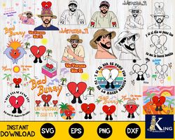 100 file bundle Bad Bunny Los Angeles svg, Digital Download