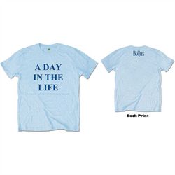 The Beatles Unisex T-Shirt: A Day in the Life (Back Print)