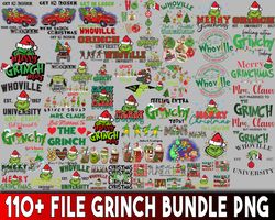 110 file Grinch bundle png, Digital Download