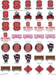 Collection COLLEGE SPORTS NORTH CAROLINA STATE WOLFPACK  LOGO'S Embroidery Machine Designs