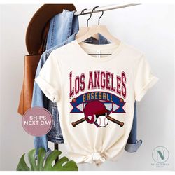 Los Angeles Baseball Shirt, Retro Los Angeles Baseball, Throwback Los Angeles T-shirt, LA Shirt, Vintage LA Baseball Tee