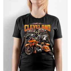 Fans of Cleveland Football Tee Shirt | For Motorcycle Shirt Enthusiasts and Cleveland Browns Fans | Free Shipping