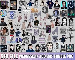 320 file Wednesday Addams bundle png, Digital Download