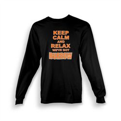 Burrow Keep Calm Youth Long Sleeve T-shirt | Bengals | Cincinnati | Joe | Made To Order With Love