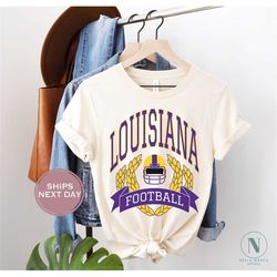 Retro Louisiana Football Shirt, Vintage Louisiana Football Tee, Baton Rouge Louisiana T-Shirt, College Football Shirt