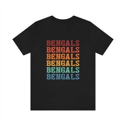 Cincinnati Bengals Echo Shirt- multiple colors- vintage- Unisex Jersey Short Sleeve Tee