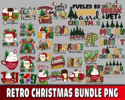 Retro christmas bundle svg 5 , Digital Download
