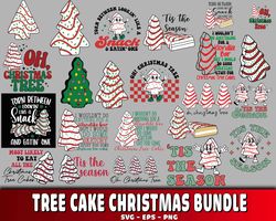 Tree cake christmas bundle svg, Digital Download