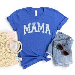 Cute Mama Shirt, Floral Retro Mama Shirt, Retro Mama Tee, Mom Graphic Shirt, Gifts For Mother's Day, Mothers Day Tees, N