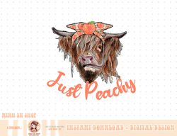Highland Cow Bandana Just Peachy Western Country Peach Lover png