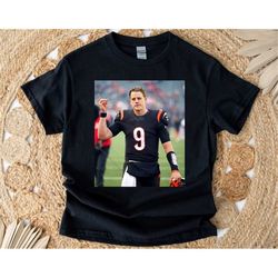 Vintage Burrow Cincinnati Football Player Black TShirt, Cincinnati Football Retro Tshirt, American Football Shirt, Gifts