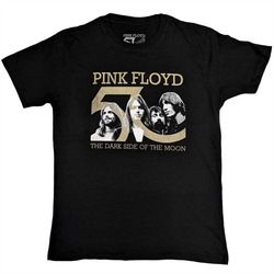 pink floyd unisex t-shirt: band photo & 50th logo