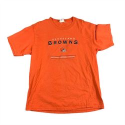 90s orange cleveland browns football tee / sportswear tee / m