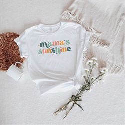 Retro Comfort Mother's Tshirt, Mama's Sunshine Tee, Happy Mother's Day Shirt, Gift For Mom, Mama Mini Shirts, Personaliz