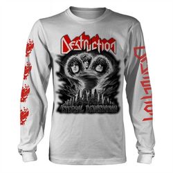 Destruction Unisex Long Sleeved T-shirt: Eternal Devastation (Black & White) (back print)