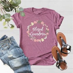 Blessed Grandma T shirt With Floral, Grandma Shirt for Mother's Day, Grandma Birthday Gift for New Grandmother, Grandma
